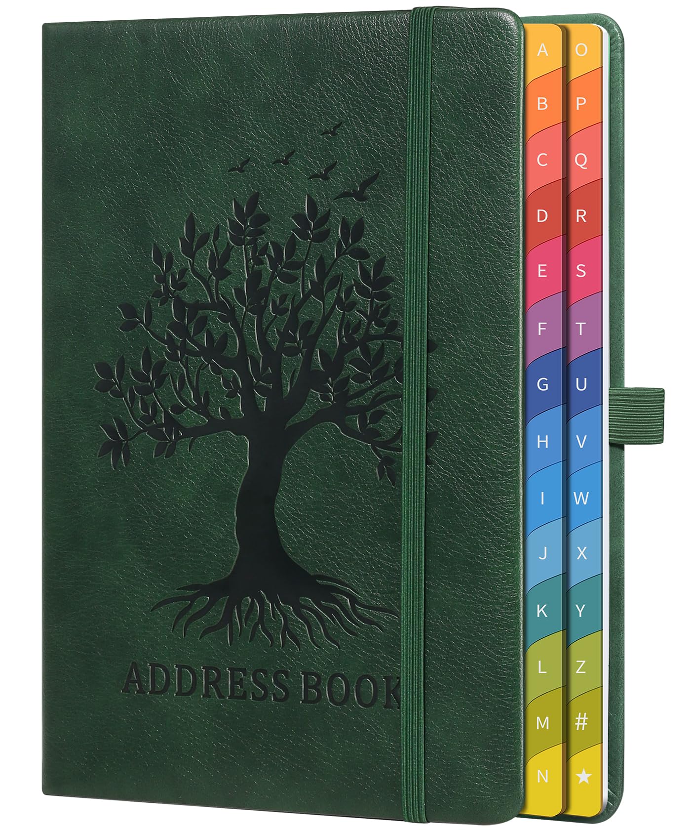 ZXHQ Livro de endereços com abas alfabéticas coloridas (21,3 cm x